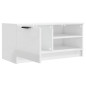 Meuble TV Blanc brillant 80x35x36,5 cm Bois d ingénierie