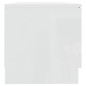 Meuble TV Blanc brillant 80x35x36,5 cm Bois d ingénierie