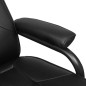 Fauteuil TV avec repose pied Noir Similicuir