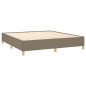 Cadre de lit sans matelas taupe 160x200 cm tissu