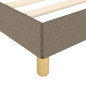 Cadre de lit sans matelas taupe 160x200 cm tissu