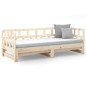 Lit coulissant sans matelas bois de pin massif 2x(90x200) cm