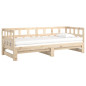 Lit coulissant sans matelas bois de pin massif 2x(90x200) cm