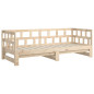 Lit coulissant sans matelas bois de pin massif 2x(90x200) cm