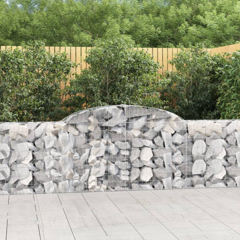 Panier de gabions arqué 300x30x80 100 cm Fer galvanisé