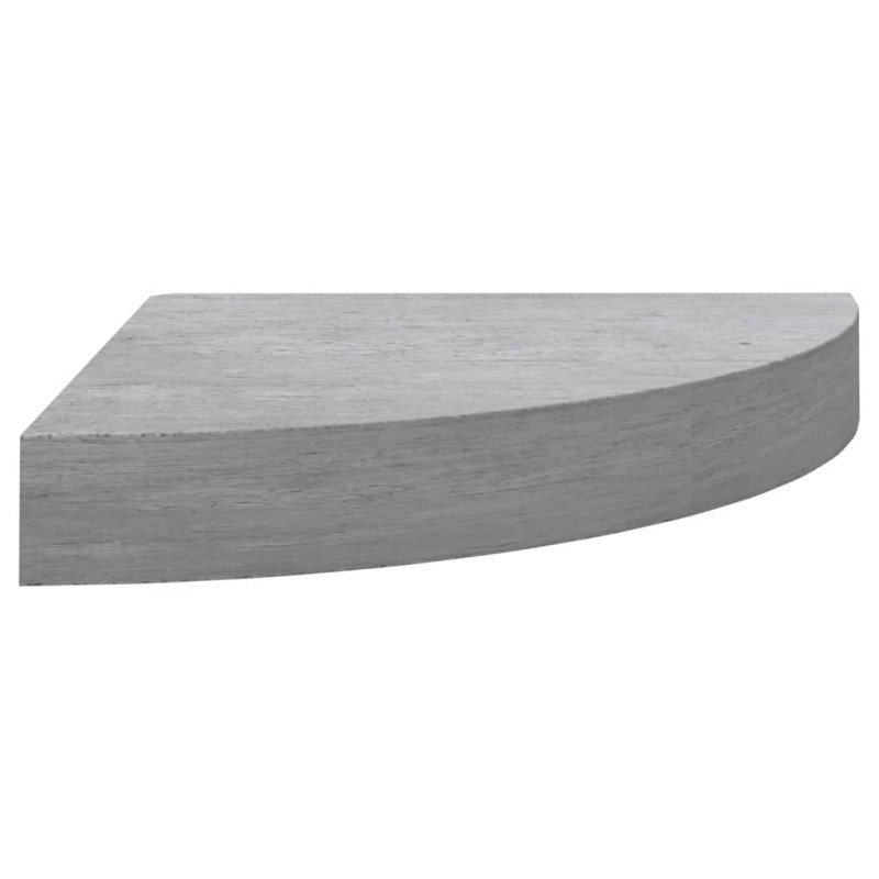 Étagère d angle murale Gris béton 25x25x3,8 cm MDF