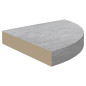 Étagère d angle murale Gris béton 25x25x3,8 cm MDF