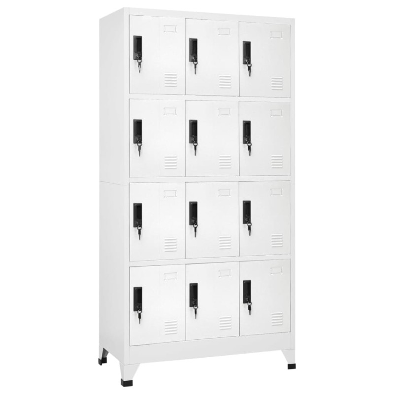 Armoire à casiers Blanc 90x45x180 cm Acier