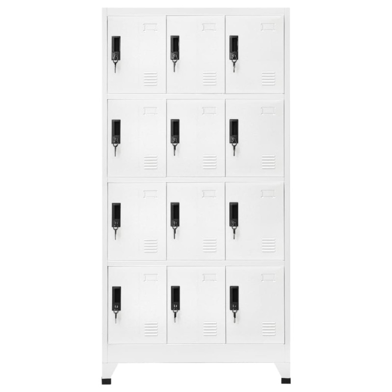 Armoire à casiers Blanc 90x45x180 cm Acier