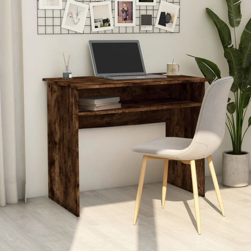 Bureau Chêne fumé 90x50x74 cm Bois d ingénierie