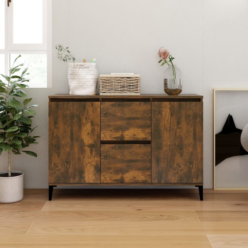 Buffet Chêne fumé 104x35x70 cm Bois d ingénierie