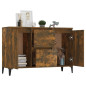 Buffet Chêne fumé 104x35x70 cm Bois d ingénierie