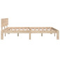 Cadre de lit sans matelas bois de pin massif 140x190 cm