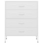 Commode Blanc 80x35x101,5 cm Acier