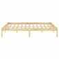 Cadre de lit sans matelas bois massif 200x200 cm