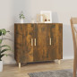 Buffet chêne fumé 90x34x80 cm bois d ingénierie