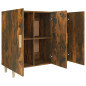 Buffet chêne fumé 90x34x80 cm bois d ingénierie