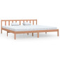 Cadre de lit sans matelas marron miel bois massif 200x200 cm