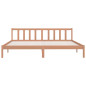 Cadre de lit sans matelas marron miel bois massif 200x200 cm