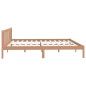 Cadre de lit sans matelas marron miel bois massif 200x200 cm