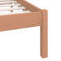 Cadre de lit sans matelas marron miel bois massif 200x200 cm