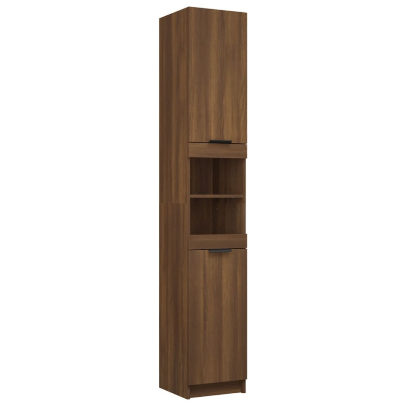 Armoire de bain Chêne marron 32x34x188,5 cm Bois d ingénierie