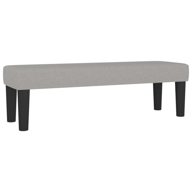 Banc Gris clair 100x30x30 cm Tissu