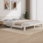 Cadre de lit sans matelas blanc 180x200 cm