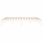 Cadre de lit sans matelas blanc bois de pin massif 140x190 cm