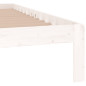 Cadre de lit sans matelas blanc bois de pin massif 140x190 cm