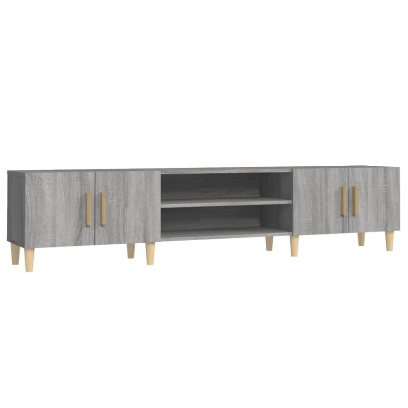 Meuble TV sonoma gris 180x31,5x40 cm bois d ingénierie