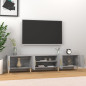 Meuble TV sonoma gris 180x31,5x40 cm bois d ingénierie