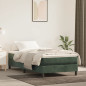 Cadre de lit sans matelas vert foncé 90x200 cm velours