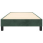 Cadre de lit sans matelas vert foncé 90x200 cm velours