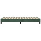 Cadre de lit sans matelas vert foncé 90x200 cm velours