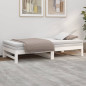 Lit coulissant sans matelas blanc 2x(90x190) cm