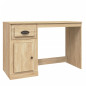 Bureau avec tiroir chêne sonoma 115x50x75 cm bois d ingénierie