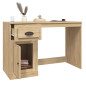 Bureau avec tiroir chêne sonoma 115x50x75 cm bois d ingénierie