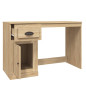 Bureau avec tiroir chêne sonoma 115x50x75 cm bois d ingénierie