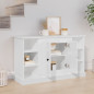 Buffet Blanc brillant 100x35,5x60 cm Bois d ingénierie