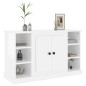 Buffet Blanc brillant 100x35,5x60 cm Bois d ingénierie