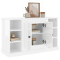 Buffet Blanc brillant 100x35,5x60 cm Bois d ingénierie