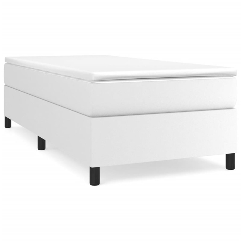 Cadre de lit sans matelas blanc 90x190 cm similicuir