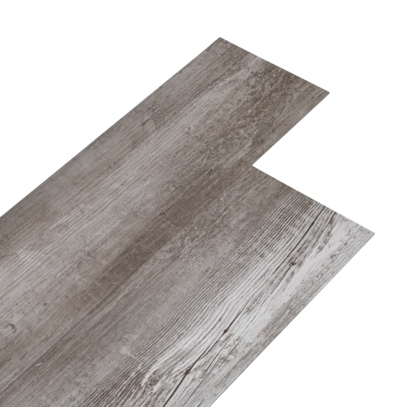 Dalles de plancher PVC 5,02 m² 2 mm autoadhésif marron bois mat