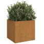 Jardinières 2 pcs 32x30x29 cm acier corten