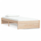 Cadre de lit sans matelas bois massif 90x190 cm