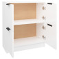 Buffet Blanc brillant 60x30x70 cm Bois d ingénierie