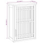 Armoire murale de salle de bain 42x23x60cm Bois massif de noyer