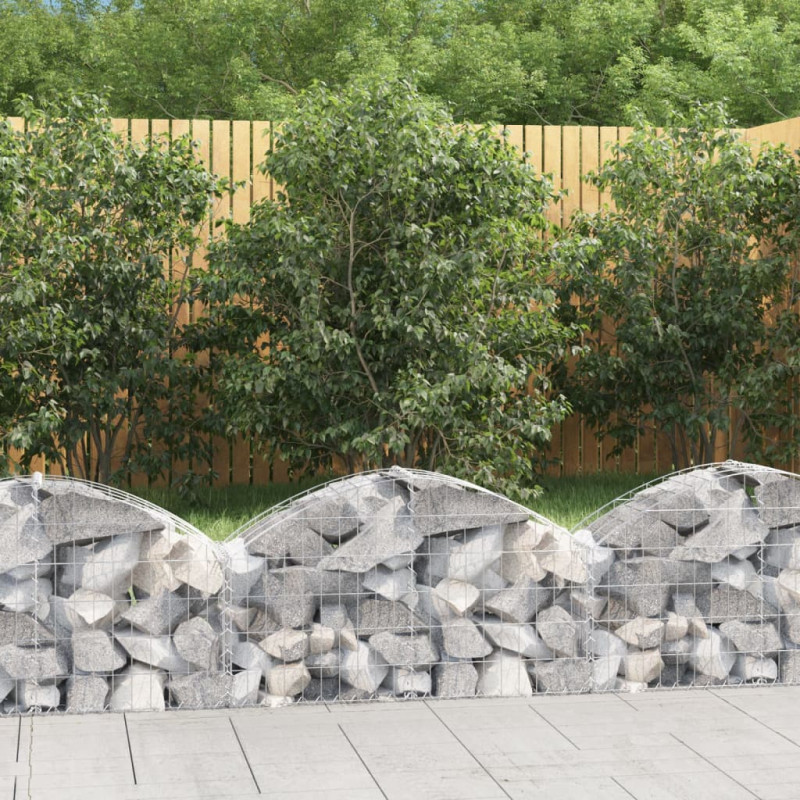 Panier de gabions arqué 100x30x40 60 cm Fer galvanisé