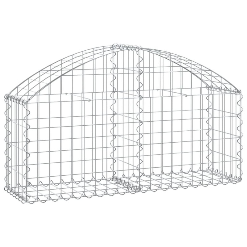 Panier de gabions arqué 100x30x40 60 cm Fer galvanisé